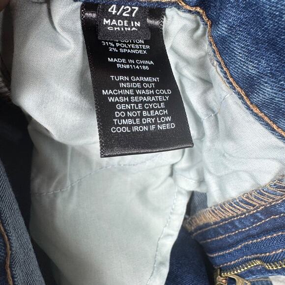 Frye NEW Womens Jeans 4/27 (28) High Rise Amari Cuffed Crop Denim Blue Stretch - Picture 13 of 14